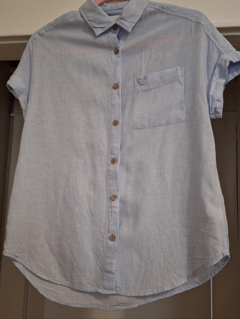 Lola River Blue Chambray Shirt. Size XS